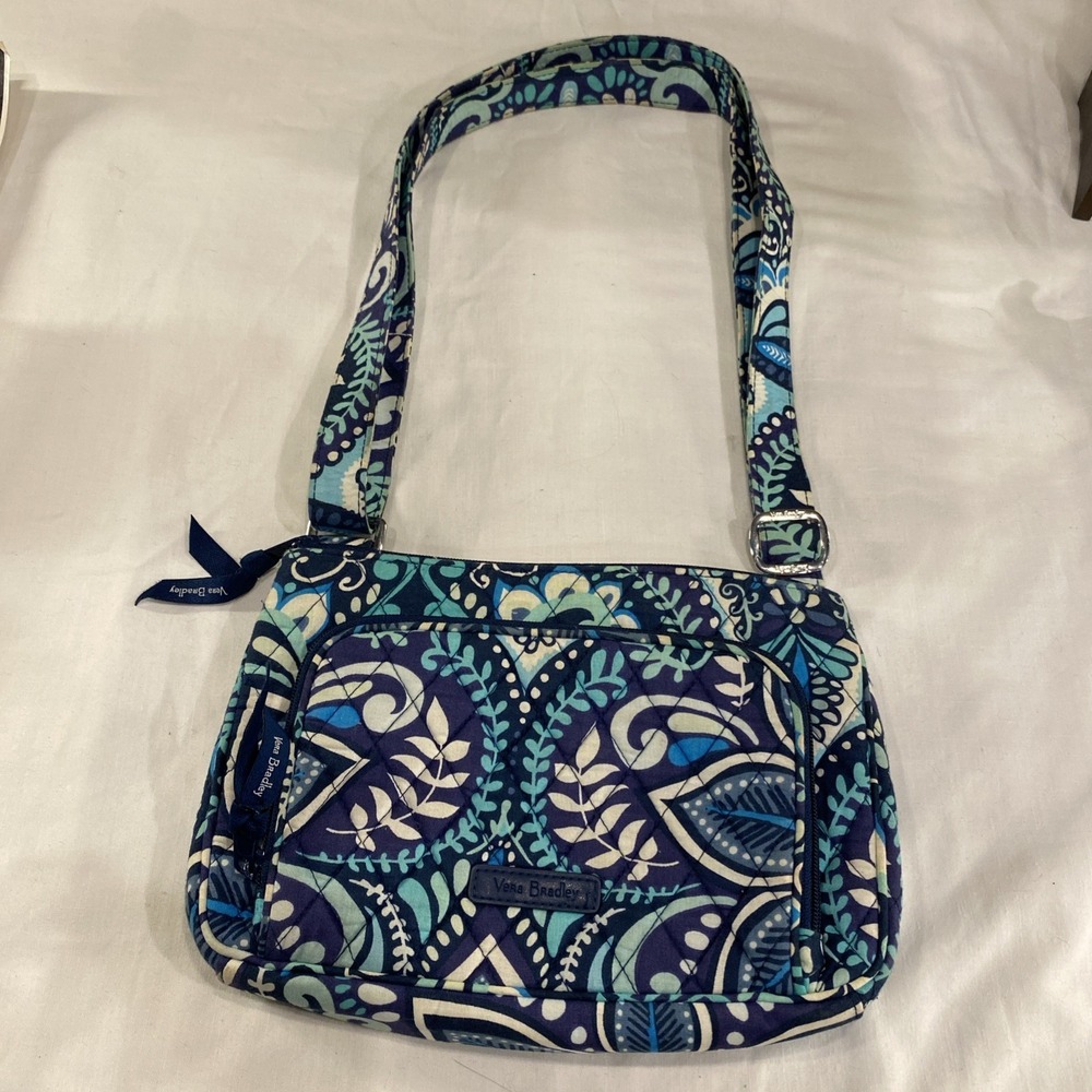 Vera Bradley Blue Island Medallion Paisley Purse RFID Pocket